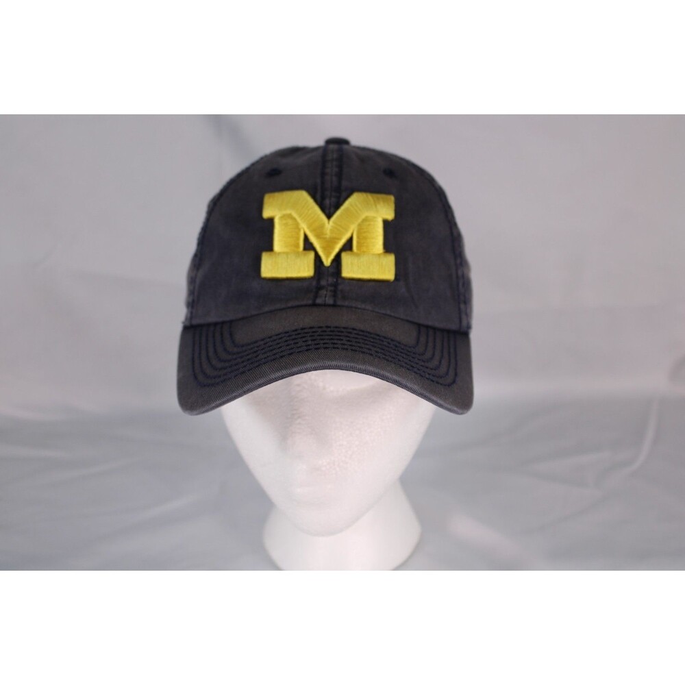 Top of the World University of Michigan Wolverines Navy Blue Strapback Dad Cap